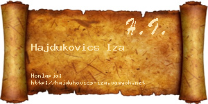 Hajdukovics Iza névjegykártya